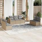 vidaXL 7-delige Loungeset met kussens poly rattan gemengd, Tuin en Terras, Verzenden, Nieuw, Rotan, Loungeset