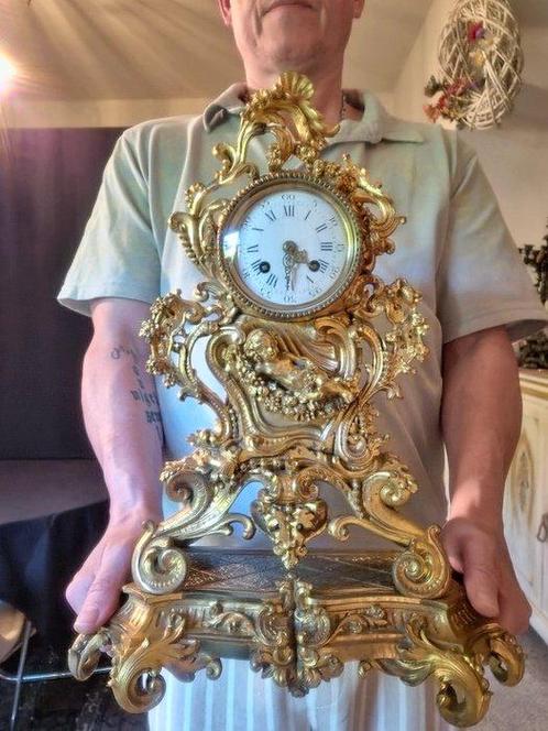 Commode klok Lodewijk XVI-stijl - Verguld brons - 1800-1850, Antiek en Kunst, Antiek | Klokken