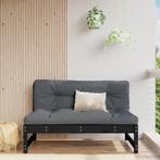 vidaXL Middenbank 120x80 cm massief grenenhout zwart, Verzenden, Nieuw