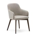 *WOONWINKEL* Kave Home Nelida Stoel Van Massief Beukenhout W, Huis en Inrichting, Stoelen, Verzenden, Nieuw, Bruin, Stof