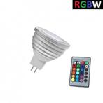 LED Spot RGB + Koel Wit - 5 Watt - MR16, Ophalen of Verzenden, Nieuw, Overige materialen, Modern