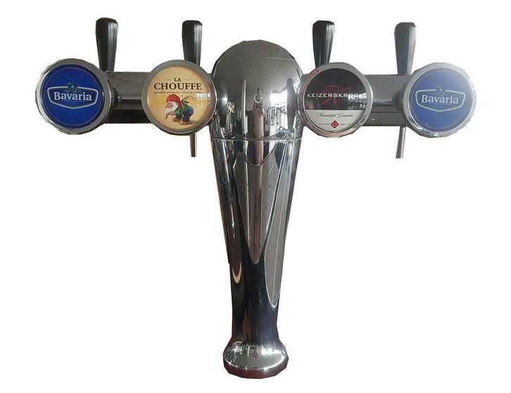Occasion - 4 kraans tapzuil met verlichting, Zakelijke goederen, Horeca | Overige, Verzenden