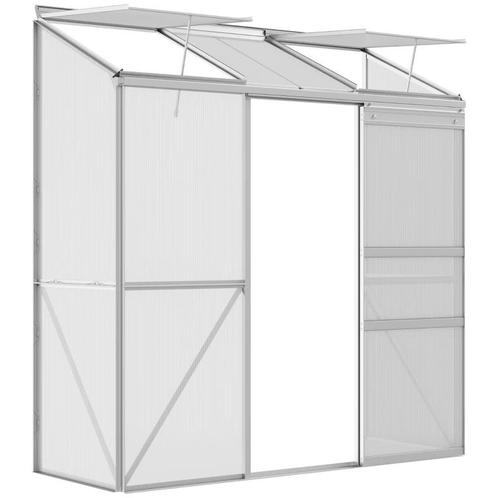 TRUUSK Aanbouwkas, Schuifdeur, Dakraam, Polycarbonaat+alumin, Tuin en Terras, Kassen, Nieuw, Verzenden