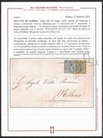 Italiaanse oude staten - Parma 1852 - Brief met tekst, Gestempeld