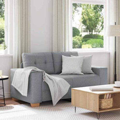 vidaXL Loveseat bank 120 cm stof lichtgrijs, Huis en Inrichting, Banken | Bankstellen, Nieuw, Stof, Verzenden