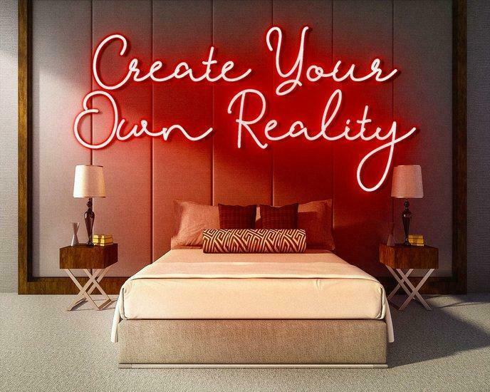 CREATE YOUR OWN REALITY neon sign - LED neon reclame bord, Zakelijke goederen, Overige Zakelijke goederen, Verzenden