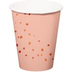 Happy Birthday Bekers Pastel Roze 350ml 8st, Verzenden, Nieuw