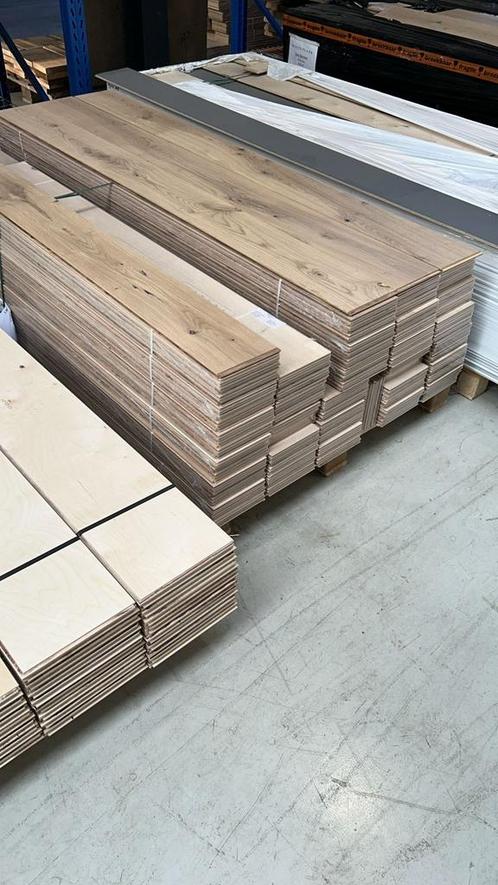 Sale eiken vloer op=op, Doe-het-zelf en Verbouw, Vloerdelen en Plavuizen, Nieuw, 10 m² of meer, 10 tot 30 cm, Hout, Ophalen