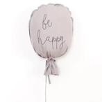 Wanddecoratie katoenen ballon Be Happy grijs, Verzenden, Nieuw, Wanddecoratie