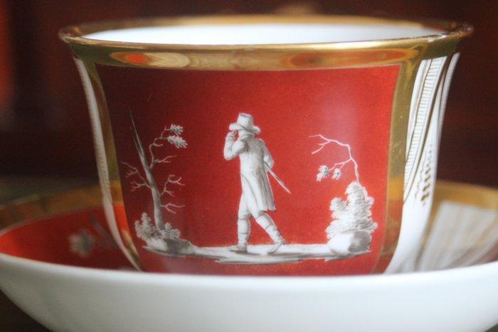 Porcelaine de Paris - Kop en schotel (2) - Tasse et, Antiek en Kunst, Antiek | Glas en Kristal