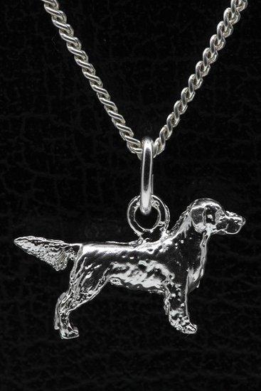 Zilveren Golden retriever ketting hanger - klein, Sieraden, Tassen en Uiterlijk, Kettinghangers, Verzenden