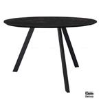 Eettafel Rond Berlin Zwart 130, Huis en Inrichting, Ophalen of Verzenden, Nieuw