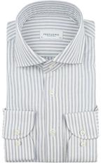 Profuomo Overhemd Streep Cutaway Blue maat 37 Heren, Kleding | Heren, Overhemden, Verzenden, Nieuw, Profuomo
