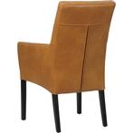 Leren eetkamerstoel Just met armleuning - Granada Sahara, Leren eetkamerstoel Just met armleuning - Granada Sahara (cognac) - Poten hout zwart past perfect in uw interieur als u woonstijl: Bohemian, Eigentijds, Klassiek, Retro, Romantisch, Scandinavisch is.