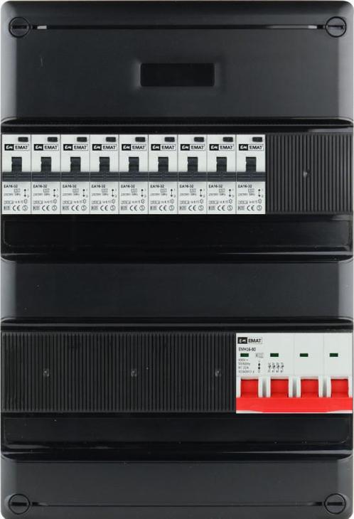 EMAT groepenkast 9 aardlekautomaten 3 fase 220x330 (BxH), Doe-het-zelf en Verbouw, Elektra en Kabels, Verzenden