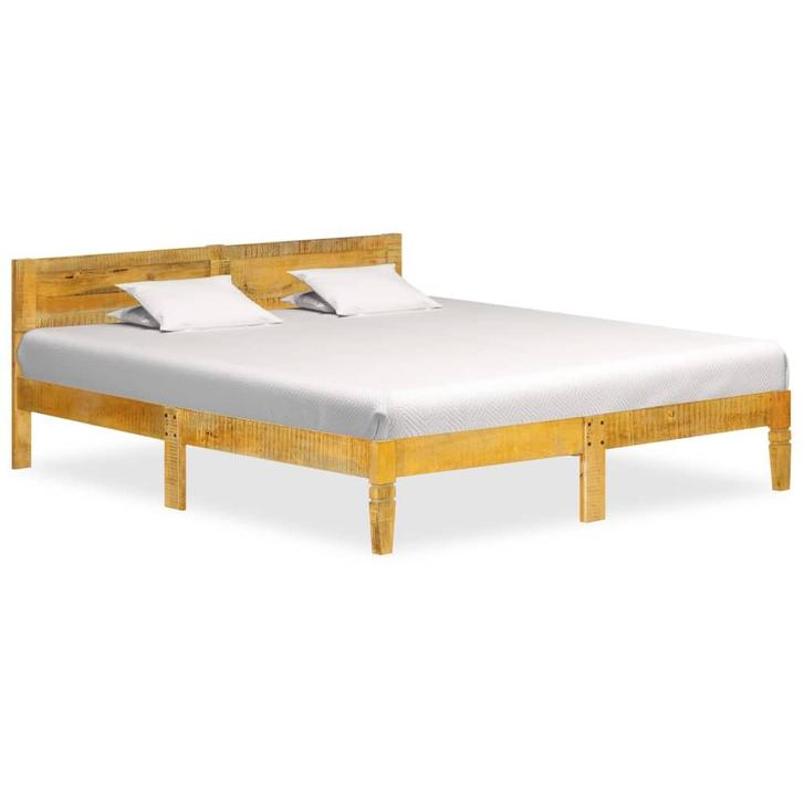vidaXL Bedframe massief mangohout 180 cm, Huis en Inrichting, Slaapkamer | Bedden, Bruin, Nieuw, Hout, Tweepersoons, Verzenden