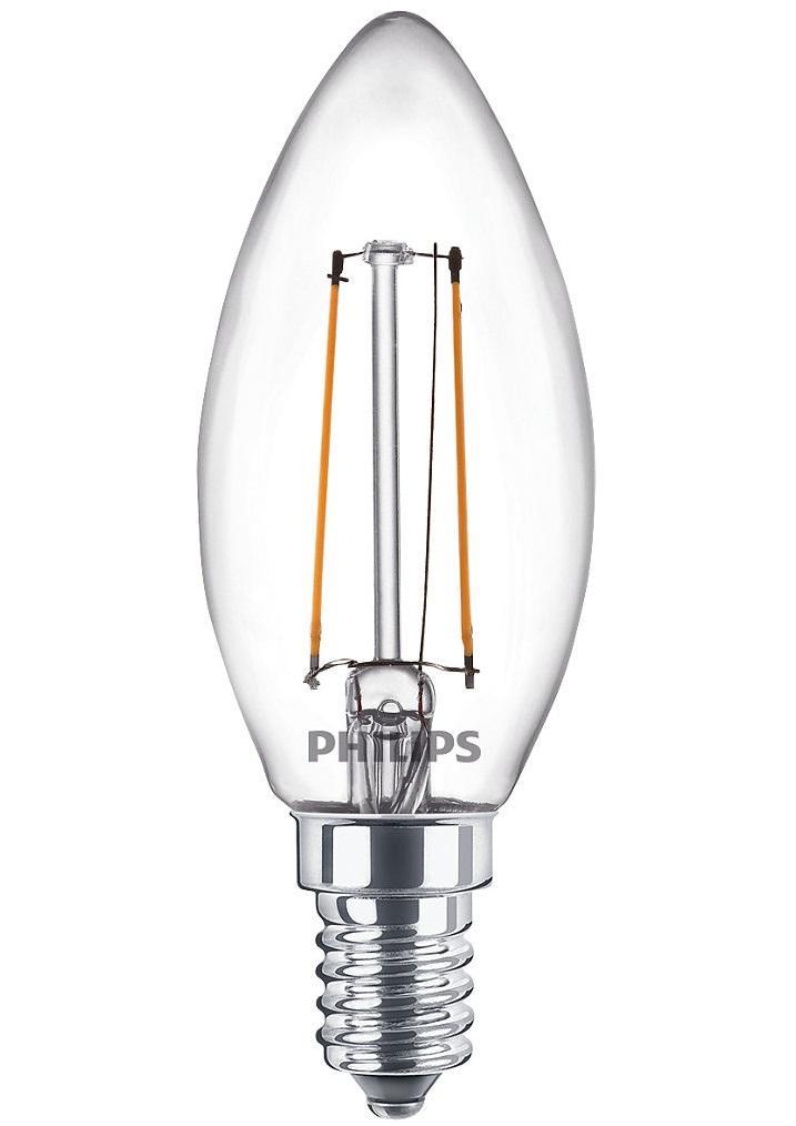 Philips LED kaarslamp E14 2W 250lm 2700K Helder Niet-Dimbaar, Huis en Inrichting, Lampen | Overige, Nieuw, Ophalen of Verzenden