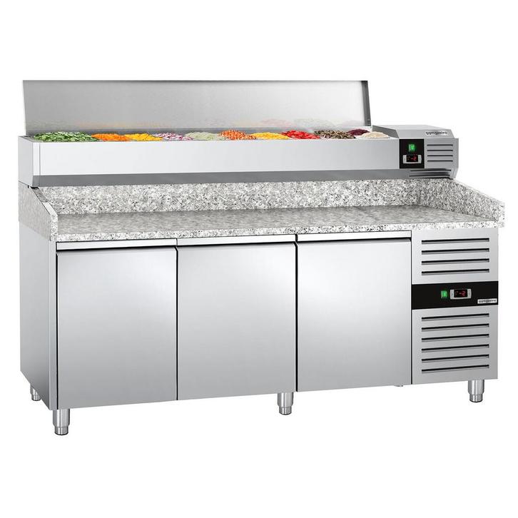 GGM Gastro | Pizza koelwerkbank PREMIUM - 2000x800mm - met 3, Zakelijke goederen, Horeca | Keukenapparatuur, RVS Meubilair, Verzenden