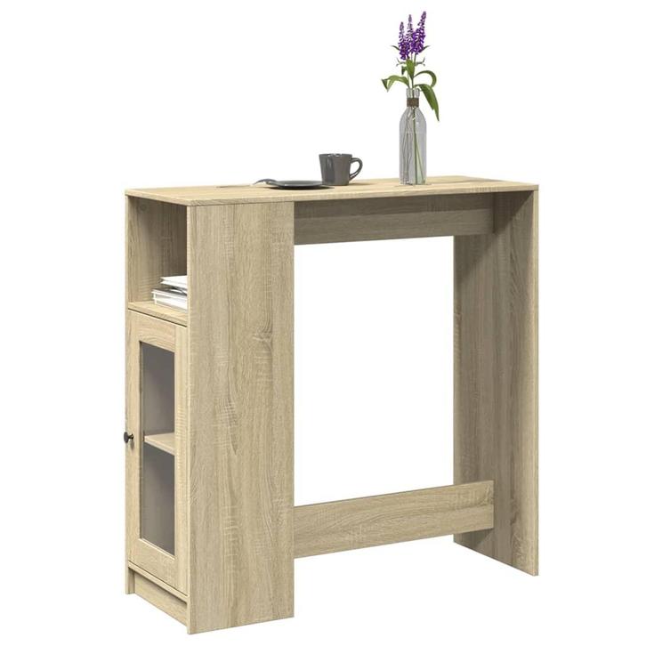 vidaXL Bartafel met rekken 101x40x103,5 cm hout sonoma, Huis en Inrichting, Tafels | Eettafels, Nieuw, Verzenden