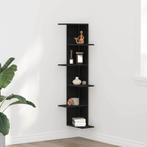 vidaXL Hoekplank Zwart eiken 36.5 x 36.5 x 140 cm Bewerkt, Huis en Inrichting, Verzenden, Nieuw