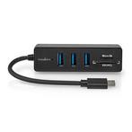 USB C adapter | Nedis (3x USB, 1x USBC, SD kaartlezer), Verzenden, Nieuw