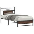 vidaXL Bedframe zonder matras bewerkt hout bruin eikenkleur, Eenpersoons, Bruin, Verzenden, Nieuw