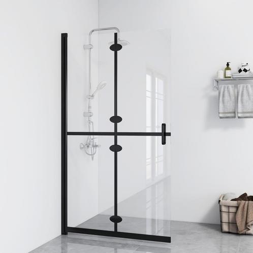 vidaXL Inloopdouchewand inklapbaar 90x190 cm ESG-glas, Doe-het-zelf en Verbouw, Sanitair, Nieuw, Verzenden