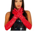 Halloween Handschoenen Fluweel Rood 45cm, Verzenden, Nieuw