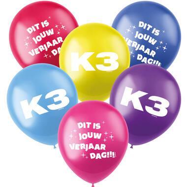 K3 Ballonnen - 6stk | Nieuw! | Latex ballonnen, Hobby en Vrije tijd, Feestartikelen, Nieuw, Verzenden