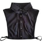 Zwart los blouse kraagje met strikje - losse blouse kraagjes, Verzenden, Zwart, Maat 42/44 (L), Nieuw