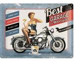 Best garage for motorcycles bike wash included! reclamebord, Verzamelen, Ophalen of Verzenden, Nieuw