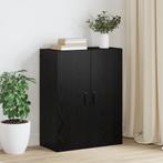 vidaXL Hangkast met plank Zwart eiken 69.5 x 34 x 90 cm, Huis en Inrichting, Minder dan 50 cm, Verzenden, Nieuw, Minder dan 100 cm