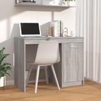 vidaXL Bureau 100x50x76 cm bewerkt hout grijs sonoma, Huis en Inrichting, Bureaus, Verzenden, Nieuw