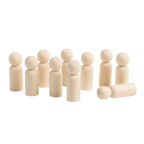 Eduplay - DIY houten poppetjes pegdolls  - medium - 10 stuks, Hobby en Vrije tijd, Knutselen