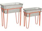 Mica Decorations Stanly Bloempot op Standaard - Set van 2 -, Huis en Inrichting, Verzenden, Nieuw