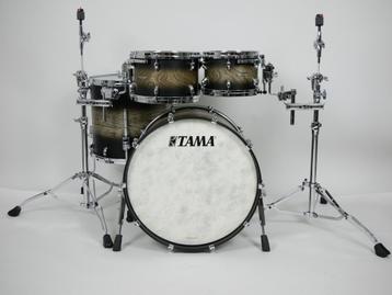 Tama Star Walnut in Satin Black Japanese Sen Burst Shellset