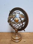 Mercurio d'Oro - Globe in messing frame - Bladgoud, Hout,