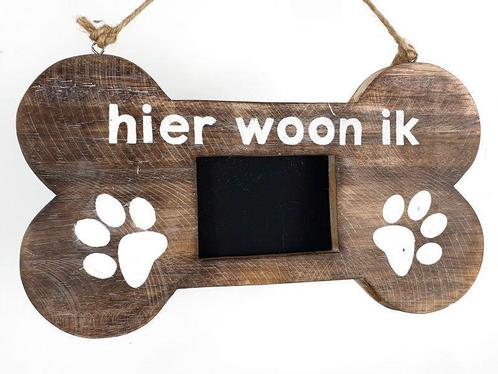 Fotolijst bot hangend 17x30cm hier woon ik natural, Huis en Inrichting, Woonaccessoires | Wanddecoraties, Nieuw, Ophalen of Verzenden