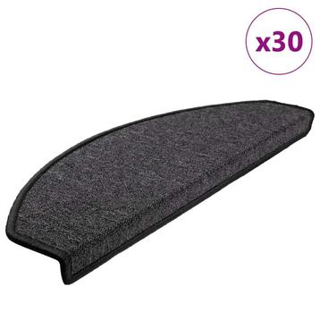 vidaXL Trapmatten 30 stuks 65x24x4 cm Antraciet Halfrond beschikbaar voor biedingen