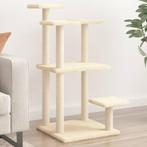 vidaXL Krabpaal met platforms 98,5 cm crèmekleurig, Verzenden, Nieuw
