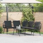 vidaXL Bank met kussen Grijs 61.5 x 123 x 82cm Metaal, Tuin en Terras, Tuinsets en Loungesets, Verzenden, Nieuw, Overige materialen