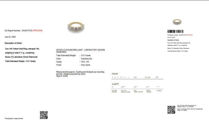 Zonder Minimumprijs - Eeuwigheidsring - 14 karaat Geel goud, Sieraden, Tassen en Uiterlijk, Antieke sieraden