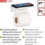 WENKO Toiletrolhouder met planchet Desulo mat wit - WC, Ophalen of Verzenden, Zo goed als nieuw