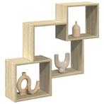 vidaXL Wandkast 78x18x71 cm bewerkt hout sonoma eikenkleurig, Huis en Inrichting, Woonaccessoires | Wandplanken en Boekenplanken