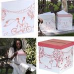 2-delige set met enveloppendoos en gastenboek Romantic pink, Hobby en Vrije tijd, Feestartikelen, Nieuw, Feestartikel, Geboorte of Huwelijk