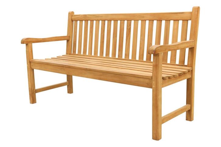 VDG Teak houten tuinbank Bison - 150 cm., Tuin en Terras, Tuinbanken, Nieuw, Hout, Verzenden