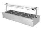 GGM Gastro | Bain-marie inbouw - 1,8m - 5x GN 1/1 - met |, Zakelijke goederen, Horeca | Meubilair en Inrichting, Verzenden, Nieuw in verpakking