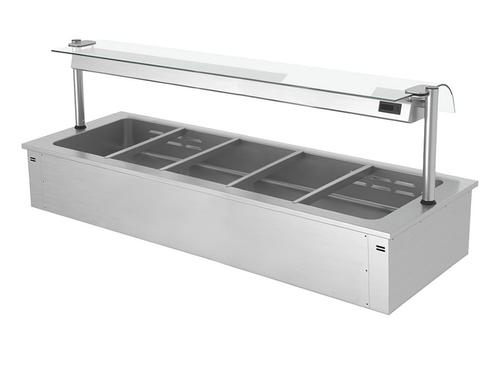 GGM Gastro | Bain-marie inbouw - 1,8m - 5x GN 1/1 - met |, Zakelijke goederen, Horeca | Meubilair en Inrichting, Nieuw in verpakking