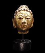 Oud-Aziatisch Gouden Boeddhahoofd uit de Birmanie -