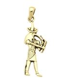 Gouden Egyptische God Toth kettinghanger, Verzenden, Nieuw